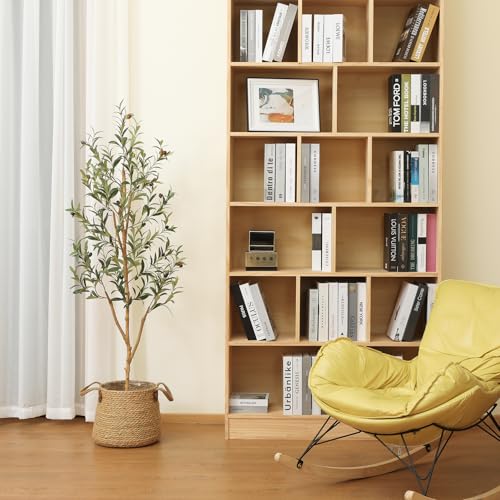 Kazeila Artificial Olive Tree 5FT Tall Faux Silk Plant for Home Office Decor Indoor Fake Potted Tree with Natural Wood Trunk and Lifelike Fruits