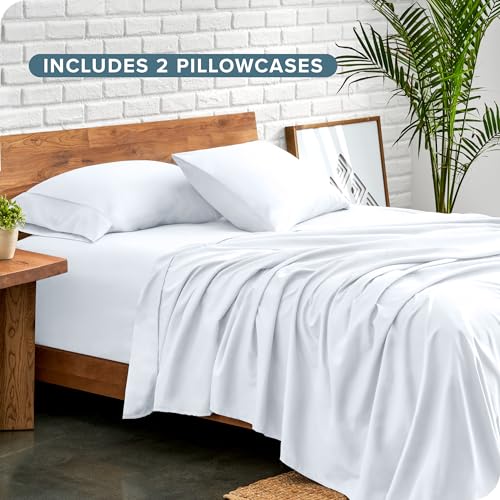 Bare Home Hotel Luxury Twin XL Sheet Set, Extra Soft - 4 Piece Set - Deep Pockets - Easy Fit - Cooling & Breathable - Wrinkle, Fade, Stain Resistant - Set Includes 4 Pillowcases (Twin XL, Burgundy)