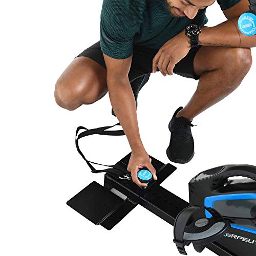 Exerpeutic 2000M Motorized Under Desk Exercise Bike - Electric Legs and Arms Pedal Exerciser - Fitness Equipment for Home Use - Remote Work Office Accessory - Black