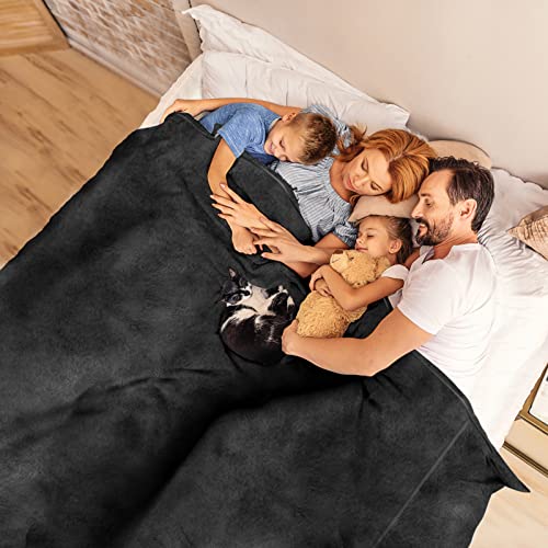 Edenleaf Big Oversized Soft Blanket, Giant California King Warm Blanket for Whole Family, Bed, Sofa, Couch, Travel, Camping 120x120 Orange