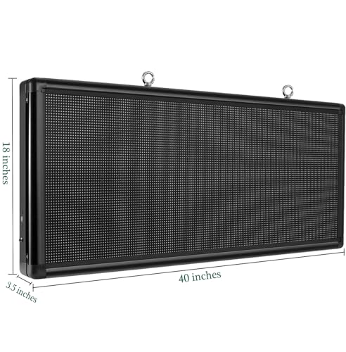 P6 Outdoor LED Sign 40" x 18" Programmable LED Scrolling Message Board with High Resolution Support Texts, Images& Video with Waterproof IP45