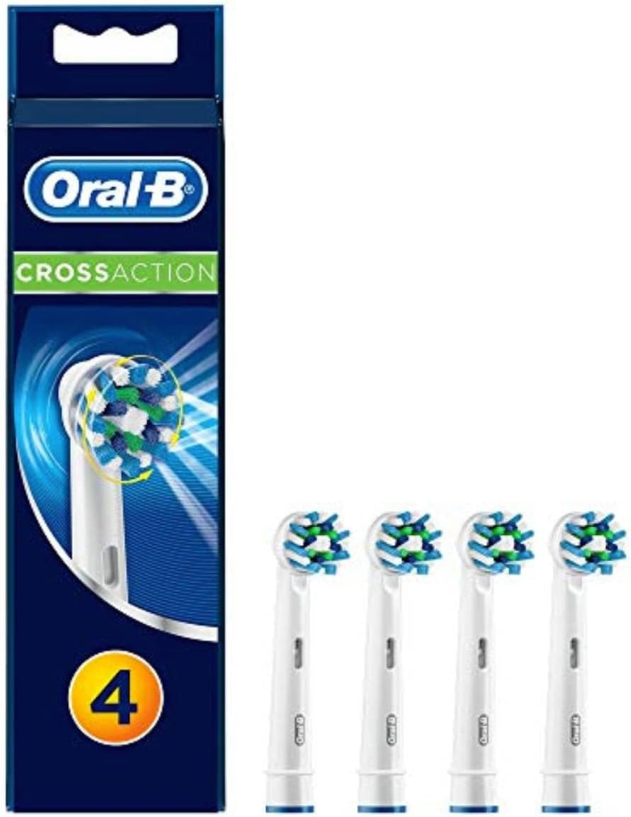 Oral-B CrossAction Toothbrush Heads - 16 Degree Bristles for Superior Cleaning