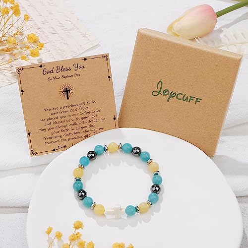 JoycuFF Sister in Christ Cross Bracelet for Women,Christian Gifts for Women Religious Easter Faith Catholic Gifts for Women,Religious Bracelets for Women