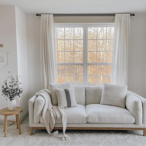 Curtain Rods for Windows 16 to 28, 1 Inch Curtain Rod Set, Heavy Duty Drapery Rods with Adjustable Curtain Rods, Outdoor Curtain Rod with Ball Finials, Room Divider Curtain Rod, 16"-28",Antique Bronze