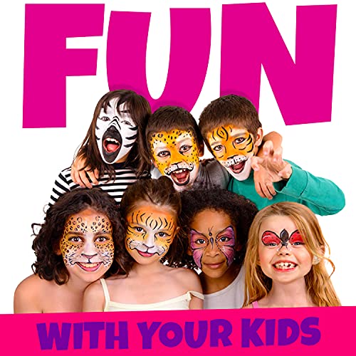 Blue Squid Face Paint Crayons for Kids - 18pcs XL Non-Toxic, Washable Body Paint Crayons - Our Face Painting Kit Makeup Sticks are Easy to Use, Safe for Sensitive Skin and Perfect for a Kids Party