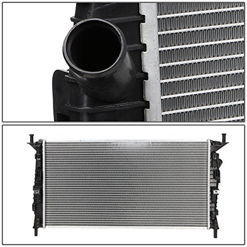 DNA Motoring OEM-RA-2696 OE Style 1-Row Aluminum Direct Fit Radiator Compatible with 04-09 Mazda3 2.0L/2.3L (Turbo) AT, 26-7/16" W X 14-1/2" H X 7/8" D, 1-5/16" Inlet, 1-5/16" Outlet