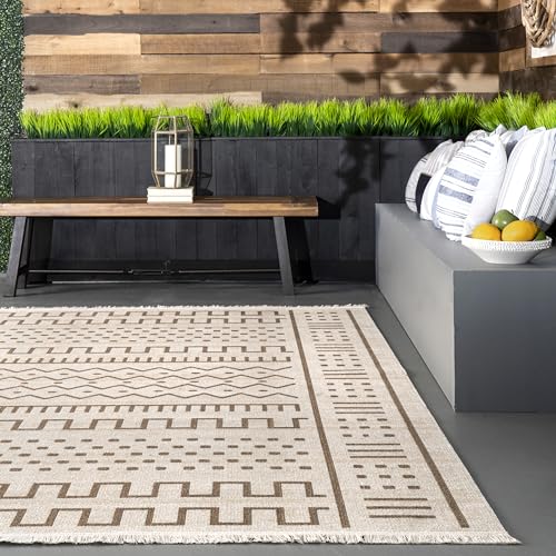 nuLOOM Outdoor Tribal Cora Accent Rug, 2x4, Blue