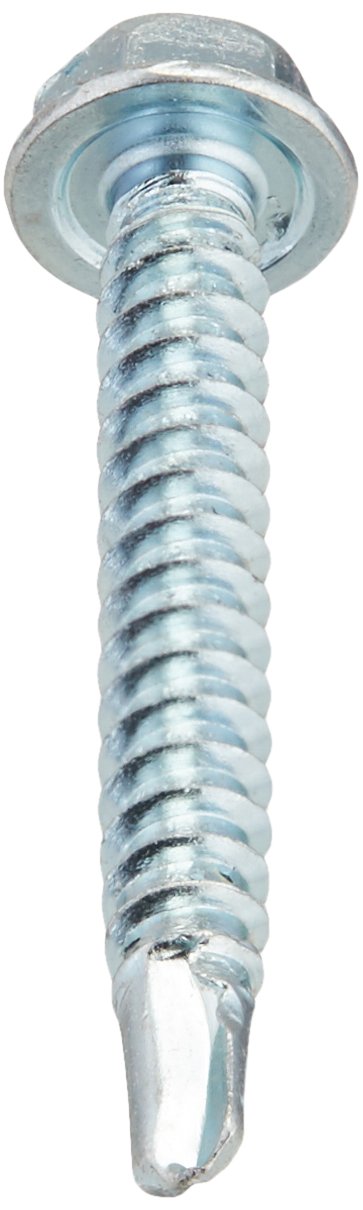 The Hillman Group 47208 8-18-Inch x 1-1/4-Inch Washer Head Self Drilling Screw, 1-Pound