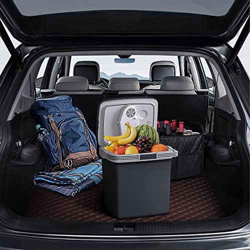 TREFAN Electric Cooler & Warmer28QT/26L, Portable Car Fridge (48℉~139℉), Car Cooler Plug in Mini Fridge, Electric Car Coolers for Vehicles AC/DC,12V Refrigerator for Car, Travel, Camping,Truck