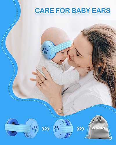 ZOHAN EM001 Baby Ear Muffs Noise Canceling Protection Headphones for Toddler and Infant Up to 36 Months - CE & CPC Certified with Replacement Headband