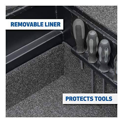 UWS EC10013 Secure Lock 69-Inch Matte Black Heavy-Wall Aluminum Truck Tool Box with Low Profile, RigidCore Lid