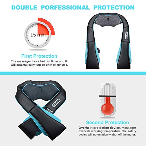 Mo Cuishle Shiatsu Neck and Shoulder Massager with Heat – Deep Kneading Massage for Relaxation – Ideal for Christmas, Mother's Day, Father's Day, and Valentine's Day Gifts for Men, Women, Mom and Dad