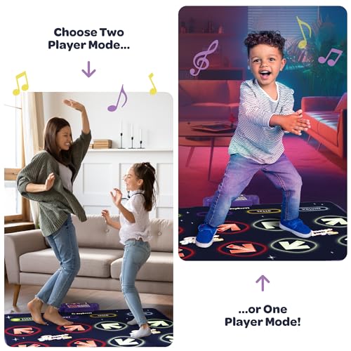 JOYBERRI Dance Mat - with 8 Levels & Songs, 3 Speeds and 2 Modes - Light Up Electronic Kids Dance Mat for Kids Ages 4-8, 8-12, Toddlers 3-5 / Dance Pad, Dancing Mat Toy Gift for Girls and Boys