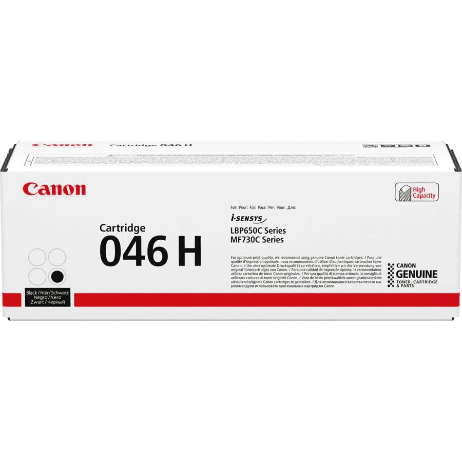 Canon 046 Toner Cartridge ImageCLASS LBP654Cdw, LBP654Cx, MF731Cdw, MF733Cdw, MF735Cdw - High Yield Black and Standard Yield Cyan, Magenta and Yellow - 4 Pack in Retail Packaging