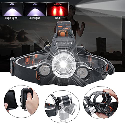 BESTSUN LED Red Hunting Headlamp, Super Bright Red GreenLED Headlights Rechargeable 5000 Lumens Waterproof Adjustable Headlight 3Modes Head Lamp for Beekeeping,Camping, Hunting, Fishing