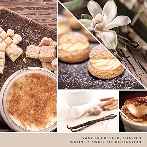 Yankee Candle Studio Medium Candle, Vanilla Crème Brûlée, 10 oz: Long-Lasting, Essential-Oil Scented Soy Wax Blend Candle | 40-65 Hours of Burning Time