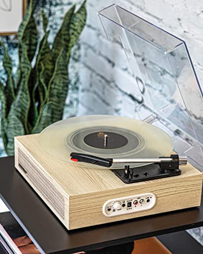 Crosley CR6042A-NA Scout 3-Speed Bluetooth Turntable with Built-in Speakers, Natural