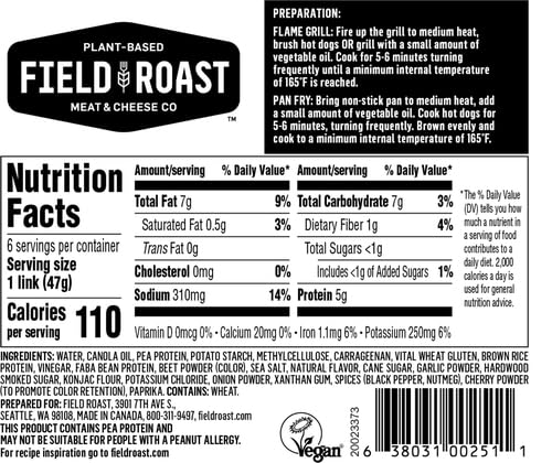 Field Roast Signature Stadium Plant-Based Hot Dogs 10 oz