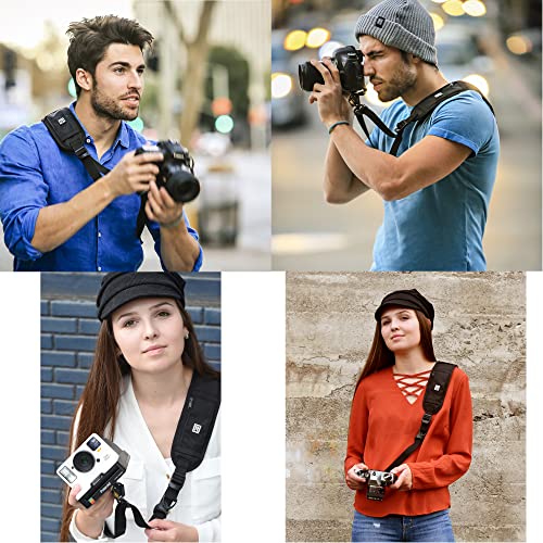 BLACKRAPID RS-4 Retro Classic, Original Camera Sling Design, Strap for DSLR, SLR and Mirrorless Cameras, for Right-Handed and Left-Handed Photographers, with On-The-Fly Sling Length Adjuster