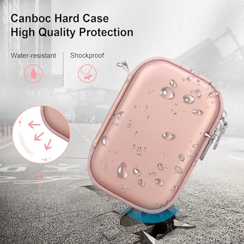 Canboc Carrying Case for KODAK Printomatic Digital Instant Print Camera, Mesh Bag fit Photo Paper, Cable, Rose Gold