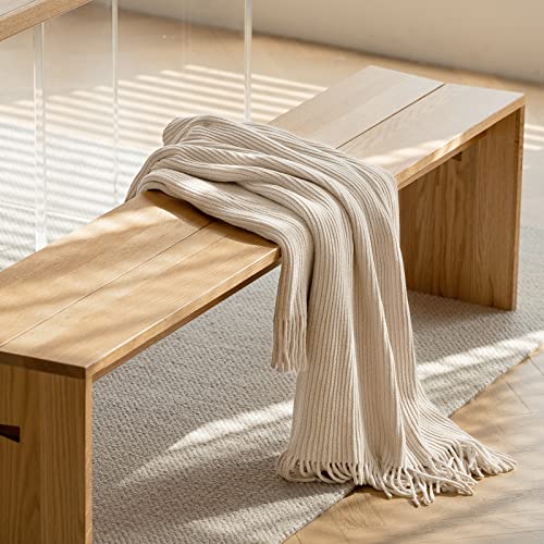 lifein Fall Throw Blanket for Couch-Soft Boho Bed Throw Blankets,Cozy Knitted Chenille Throw,Small Farmhouse Lightweight Blanket&Throw for Autumn,Woman,Bed,Chair,Sofa,Home Decor(Yellow/Gold,60 * 80")