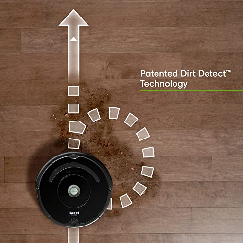 iRobot Roomba Vac Robot Vacuum (Q0120) - Easy to use, Power-Lifting Suction, Multi-Surface Cleaning, Smart Navigation Cleans in Neat Rows, Self-Charging, Alexa, 675