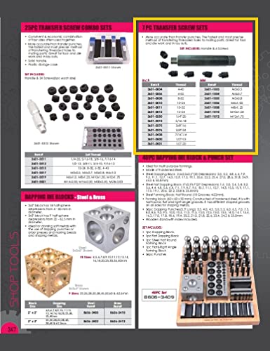 HHIP 3601-0511 25 Piece 1/4-20, 5/16-18, 3/8-16, 7/16-14 Transfer Screw Set