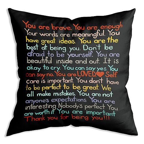 ZNGFON Education Throw Pillow Covers 18x18 Inch Physics Mathematical Formula Doodle School Angle Circle Ruler Throw Pillowcase Cotton Cushion Decorative Cover for Valentine's Day Sofa Bed