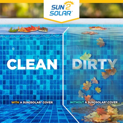 Sun2Solar Clear 30 ft Round Pool Solar Cover | 1200 Series | Heat Retaining Blanket for Inground and Above Ground Swimming Pools | Harness The Sun's Energy to Heat Pool | Bubble Heating Blankets