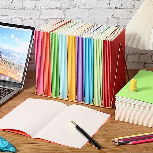150 Pack A5 Kraft Notebooks 60 Pages Soft Cover Composition Notebooks Bulk Ruled Lined Travel Journals for Travelers, Students, Classroom, Home, Office, School Supplies, 5.8 x 8.3 Inch (Bright Colors)