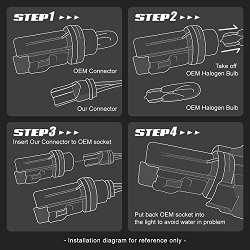 NUVISION LIGHTING NVL-LPL-009 Pair of Black Housing/Clear Lens LED License Plate Lights Compatible with 99-03 Protege/02-03 Protege5/99-05 Miata MX-5