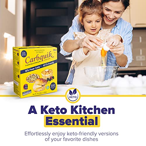 Carbquik Biscuit & Baking Mix (3 lb) Mix for Keto Pancakes, Biscuits, Pizza Crust, Bread, and More - Keto Food - No Sugar - Low Carb - Nut Free - Quick and Easy Keto Friendly Substitute for Traditional Baking Mix (2-Pack)