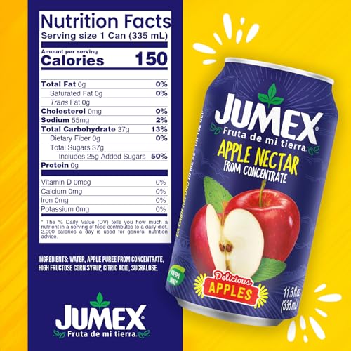 Jumex Strawberry Banana Nectar Juice - Made with Fresh Fruit Puree - Tropical Fruit Juice Concentrate for Smoothie Mix, Cocktail Mixers & Kids Drinks & Beverages - 11.3oz, 1 Pack Canned Drink