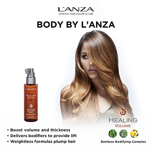 L'ANZA Healing Volume Thickening Treatment Hair Spray, Boosts Shine, Volume, and Thickness for Fine and Flat Hair, Rich With Bamboo Bodifying Complex and Keratin (3.4 Fl Oz)