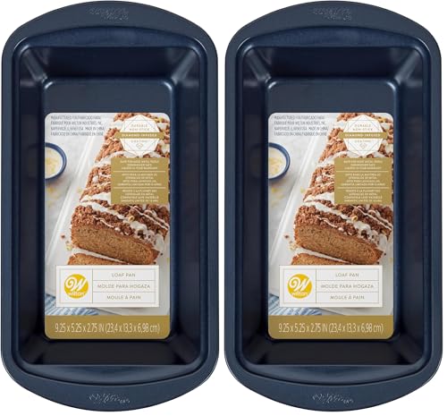 Wilton Non-Stick Diamond-Infused Navy Blue Loaf Baking Pan, 9 x 5-inch