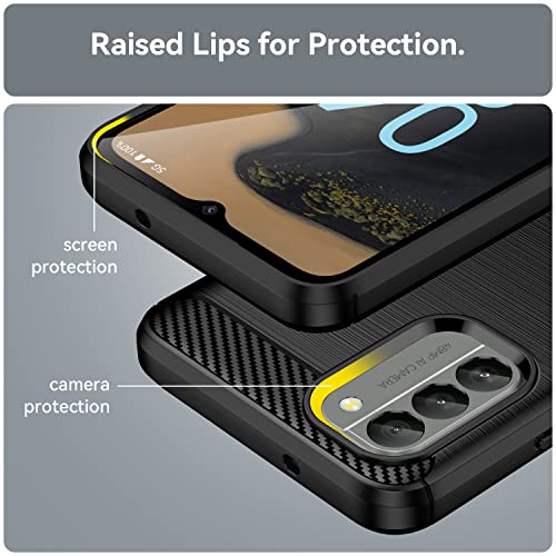 EVUNNBC for Nokia G400 Case, Nokia G400 5G Case Flexible TPU Shock-Absorption Military Grade Drop Protection Slim Fit Phone Cover for Nokia G400 5G (Black)