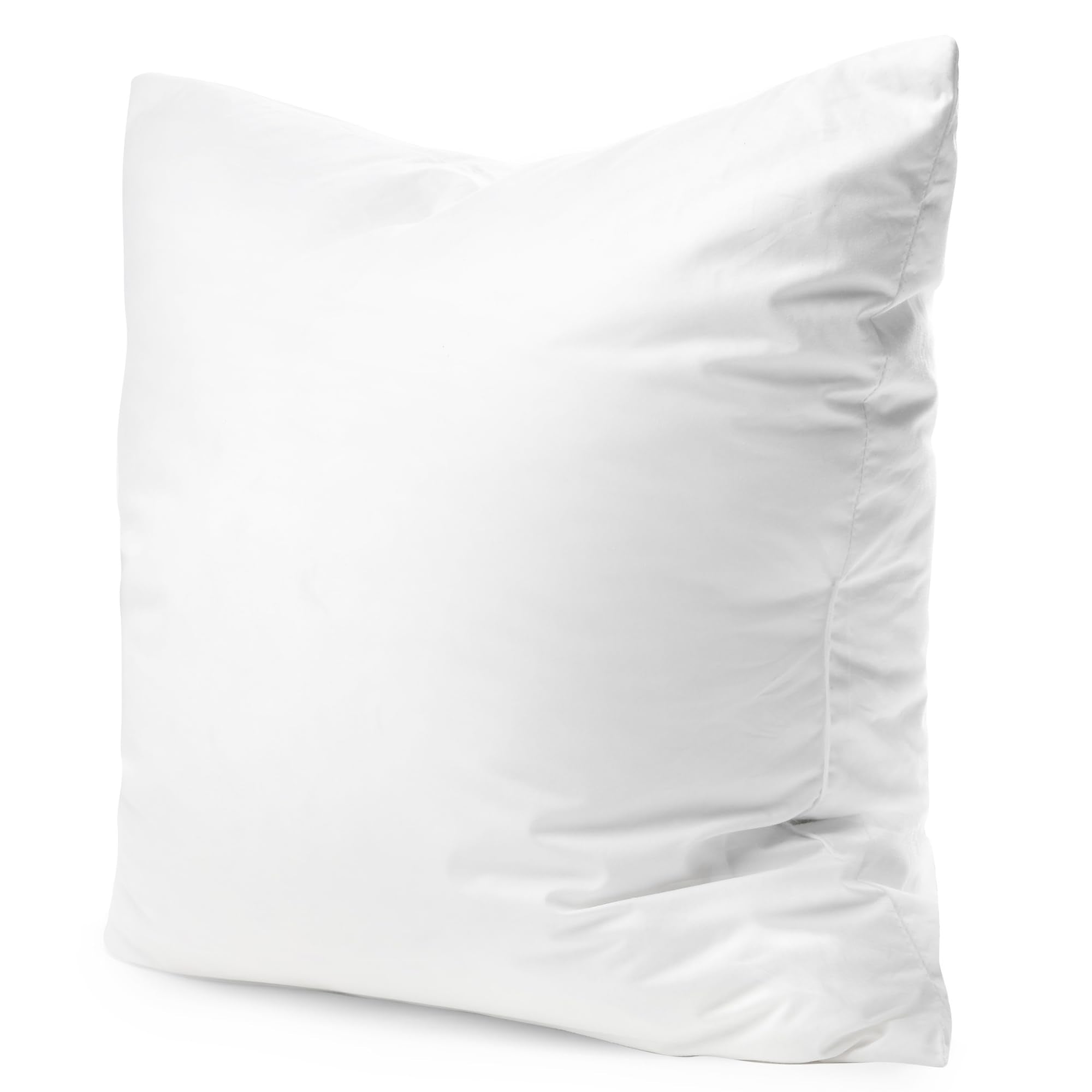 Continental Bedding Decorative Throw Pillow Goose Down and Feather Fill 50/50, 18x18 inch, White