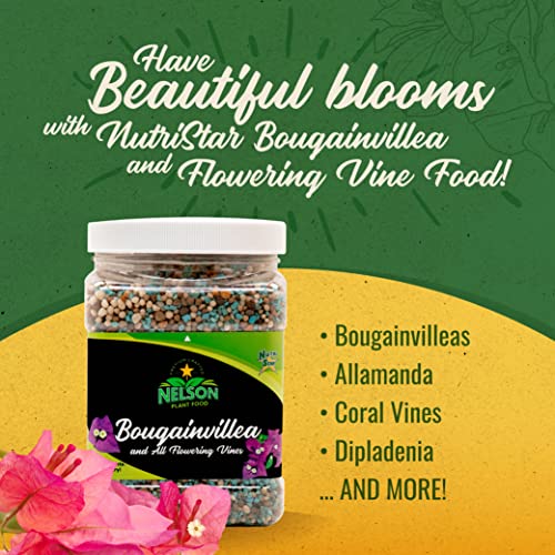 Nelson Plant Food For All Flowering Vines Bougainvillea Trumpet Wisteria Honeysuckles Indoor Outdoor Granular Fertilizer NutriStar 17-7-10 (2 lb)