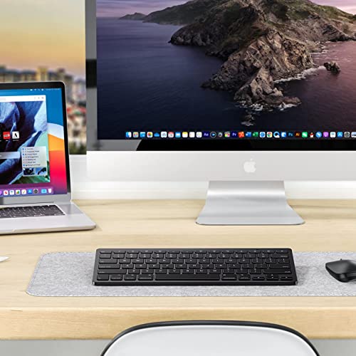 OMOTON Bluetooth Keyboard for Mac, Compact Wireless Keyboard Compatible with MacBook Pro/Air, iMac, iMac Pro, Mac Mini, Mac Pro Laptop and PC, Dark Black