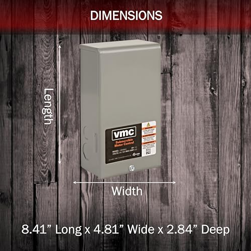Red Lion RLCB05-115 1/2-HP 115-Volt VMC Control Box for Well Pump, Grey, 640188