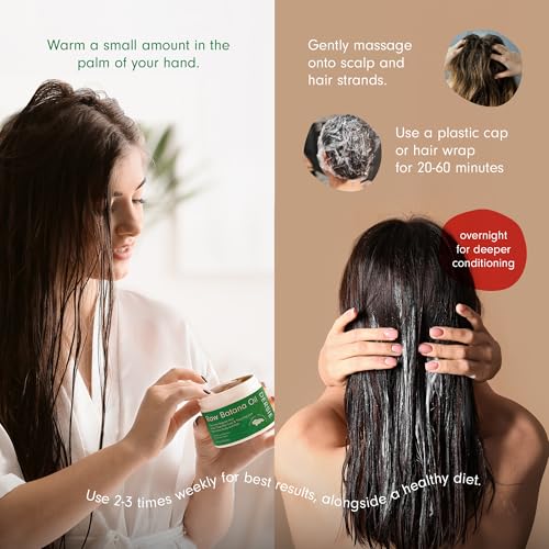 Raw Batana Oil for Hair Growth: Unrefined Solid Batana Oil Sourced from Honduras - 100% Pure & Organic Approved by Dr Sebi - Promotes Thicker & Stronger Hair for Women & Men (4 FL OZ)