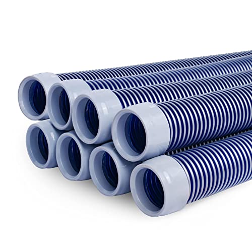 POOLWHALE Professional Swimming Pool Vacuum Cleaner Hose -1.5” 8 Piece Hoses, Perfect Vacuum Extension/Replacement - Compatible with all Major Automatic Pool Cleaners