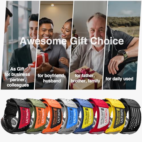ULTIMAL Compatible with Samsung Galaxy Watch 7 40mm 44mm(2024), for Samsung Galaxy Watch 6 Band 40mm Smart Watch Band for Women Men,20mm Sport Nylon Strap Designed for Galaxy Watch 5 Pro Band 45mm/Galaxy Watch 4 40mm 44mm/4 Classic 42mm 46mm (YELLOW, Extr