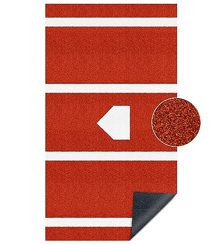 Batting Mat Baseball Hitting Mat Baseball Batting Cage Mat 12' x 6' Regulation Size Turf Batters Box Mat with Home Plate and Anti Fade Turf for Baseball Softball Training Indoor and Outdoor
