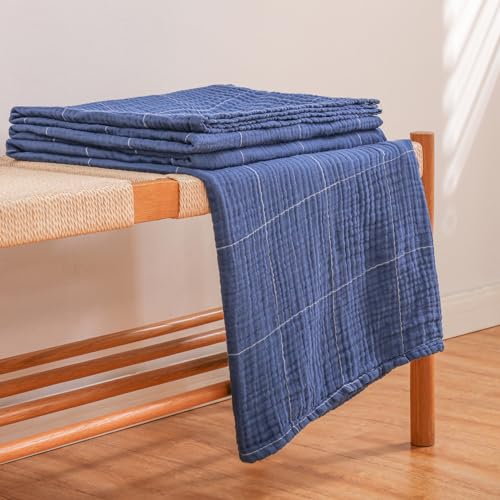 Beoty Lake Muslin Throw Blanket for Adults and Kids, 100% Cotton Throw Blanket for All Season Cozy Soft and Lightweight Fall Blanket 80''×60'' Large Size Thin Blankets for Bedding Couch -(Light Tan)