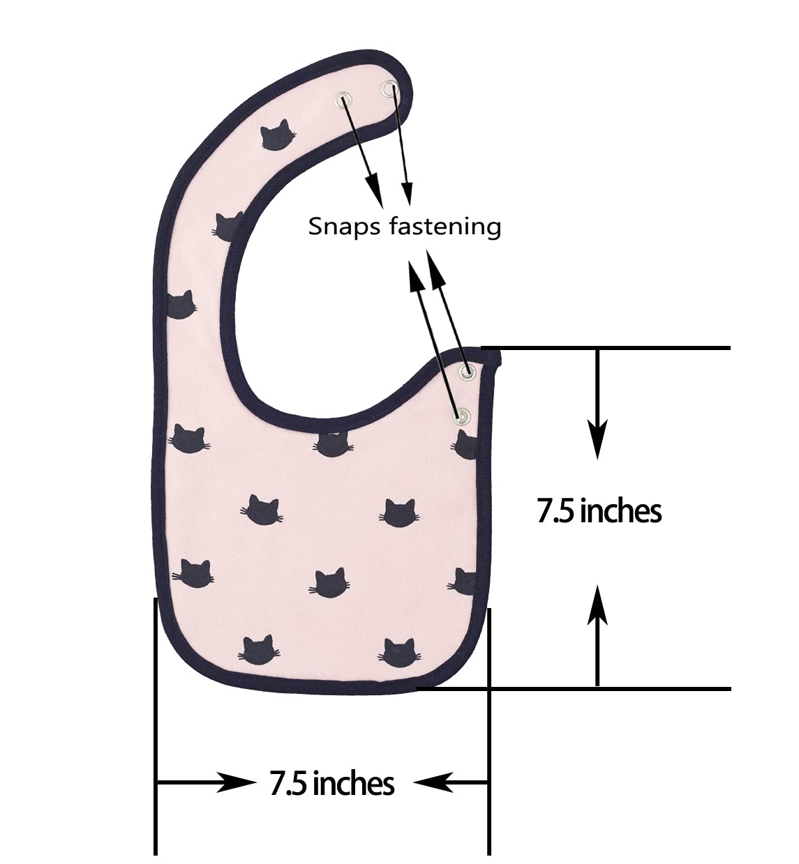 Maiwa 6 Pack Waterproof Cotton Baby Bibs for Girls for Drooling Eating Teething with Snaps