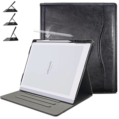 E NET-CASE Case for Remarkable 2 Tablet 10.3 inch (2020 Released) - New Upgraded Design 360 Degree Rotating Stand Cover for Remarkable 2 Digital Paper with Pencil Holder (Black)