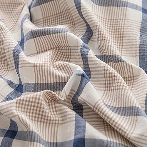 FACE TWO FACE Bedding Duvet Cover Set100% Washed Cotton Duvet Cover Linen Like Textured Breathable Durable Soft Comfy (Full, Old Pink)