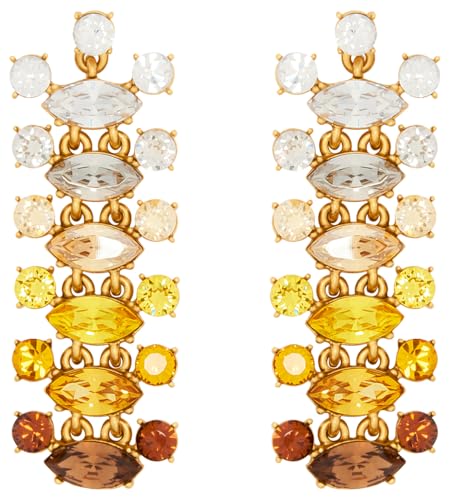 Oscar de la Renta, Abstract Branch Earrings, Topaz Multi