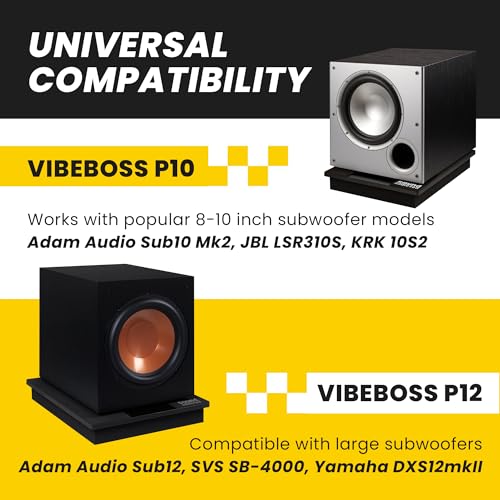 Sound Addicted VibeBoss P10 - Acoustic Isolation Platform Suitable for 8-10 inches Subwoofers (13.7'' x 15.7'' x 2.5'')